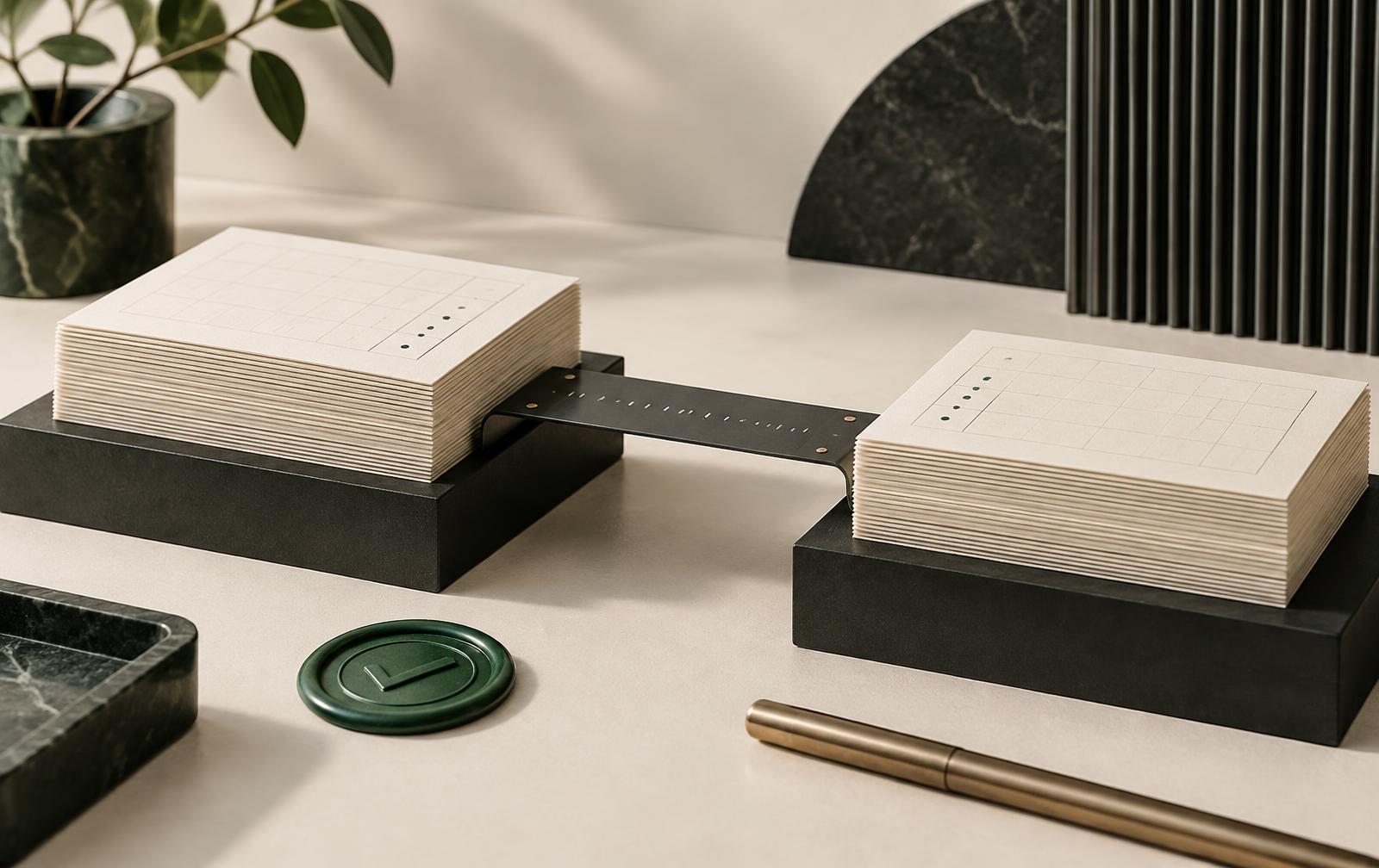Two carefully matched sets of records connected for a verified handover
